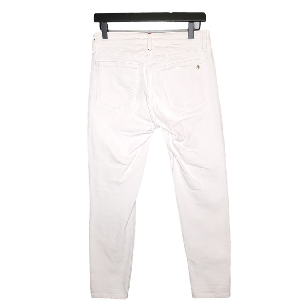🔥 Kate Spade Play Hooky Broome Street White Skinny Jeans Women's 28 Mid Rise - Picture 5 of 16